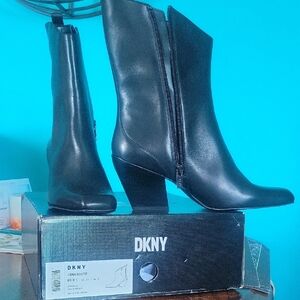 NWT DKNY Black Heeled Boots for Women